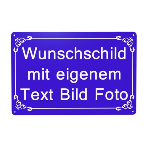 BeNsil Schilder, Schilder Selbst Gestalten, Wunschtext Schild, Personalisiert mit Text/Name/Foto/Logo/Schrift für Garage, Hotel, Parkplatz, Schule, Carport, Firma, Garten, Wohnadresse von BeNsil