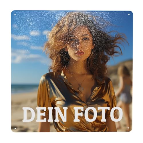 Blechschild selbst gestalten, Fotoblechschild, Blechschild mit Foto Bedrucken Lassen, Personalisierbar Poster selber gestalten, wetterfestes Metallschild, Anwendbar für Outdoor, Innenräume von BeNsil