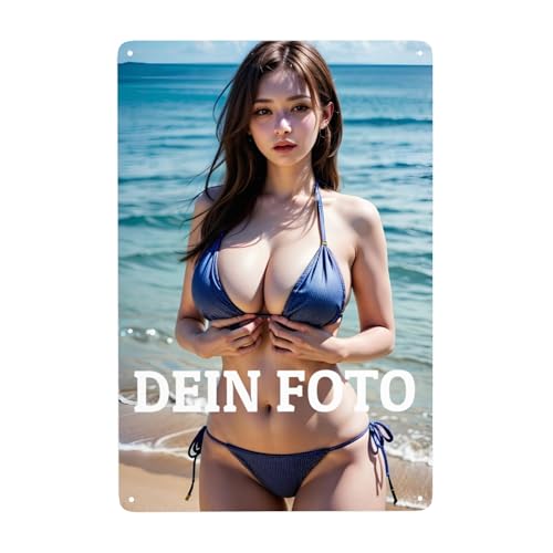 Blechschild selbst gestalten, Fotoblechschild, Blechschild mit Foto Bedrucken Lassen, Personalisierbar Poster selber gestalten, wetterfestes Metallschild, Anwendbar für Outdoor, Innenräume von BeNsil