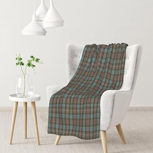 Decke, warme Flanelldecke/Decke, Bettüberwurf für Sofa, Büro, 102 x 76 cm,Clan Fraser Jagd Tartan von BeNtli