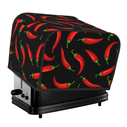 Toaster-Abdeckung, 4-Scheiben-Toaster-Staubschutzhülle, Brotbackautomaten-Abdeckung, Toaster-Ofen-Abdeckung, Chili von BeNtli