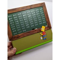 Custom Bart Simpson Tafel Kunst | Acryl & Mischtechnik Auf Leinwand Benutzerdefinierte Nachricht von BeOurGuestPrintShop