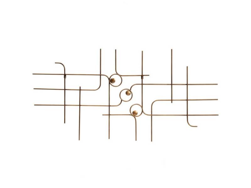 BePureHome Hängedekoration Wanddekoration Designobjekt Symphony Metall Gold 140/70 von BePureHome
