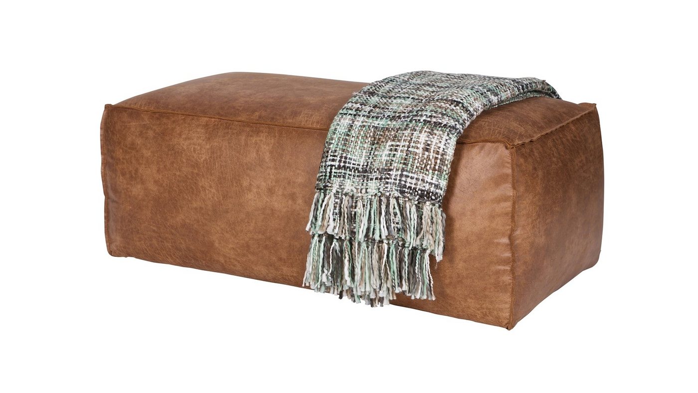 BePureHome Polsterhocker Hocker Rodeo - Leder Cognac, Unifarben von BePureHome