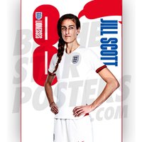 England Lionesses Scott Headshot Poster - Offiziell Lizenzierte Produktgrößen A4/A3 + Gerahmte Option von BeTheStarPosters