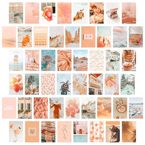 BeYumi 50 Stück Peach Beach Ästhetisches Bild für Wandcollage, 4x6 Zoll, Collagen-Druckset im Boho-Stil, Raumdekor in blaugrüner Farbe für Mädchen, Wandkunstdruck Foto-Display im Wohnheim VSCO-Poster BeYumi 50 Stück Peach Beach Ästhetisches Bild für Wandcollage, 4x6 Zoll, Collagen-Druckset im Boho-Stil, Raumdekor in blaugrüner Farbe für Mädchen, Wandkunstdruck Foto-Display im Wohnheim VSCO-Poster von BeYumi