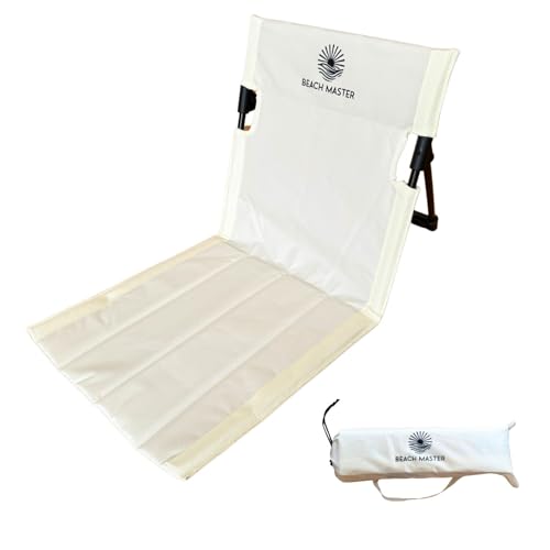 Beach Master Superleichter faltbarer Campingstuhl – tragbarer Strandstuhl mit Tragetasche für Strand, Camping, Festivals und im Freien (groß – 50 cm) von Beach Master