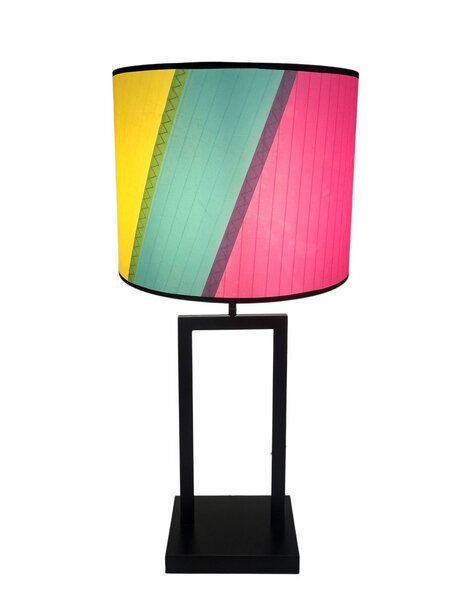 Beachbreak UNIKAT: Handgefertigter bunter Lampenschirm upcycelt aus Segeltuch / Windsurfsegel. Mit Original-Features. Retro / Vintage von Beachbreak