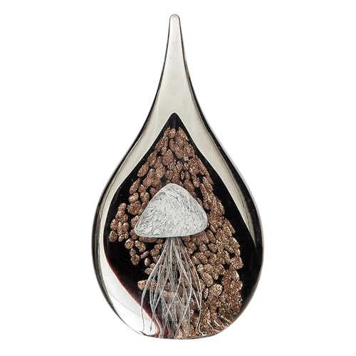 Beachcombers Tropfenfigur mit Quallen, 17 cm Höhe, Glas, Heimdekoration, Heimdekoration von Beachcombers