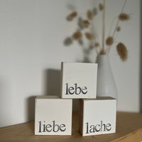 Deko Holzschild Bundle Mit Worten -Lebe Liebe Lache - Individuelles Holzschild- Geschenk Von Herzen- Handmade Spruch von Beachhouse70