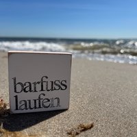Einzigartige Holzschild Mit Spruch-Barfuss Laufen - Achtsam Sein-Holzbild-Spruchschild-Holzblock - Spruchplatte-Kleines Mitbringsel-Unikat von Beachhouse70