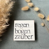 Einzigartige Holzschilder Mit Spruch-Regenbogenzauber-Perfekte Deko Für Zuhause-Nachhaltige Geschenkidee-Kleines Mitbringsel-Textplatte von Beachhouse70