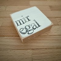 Kleines Witziges Holzschild - Mir Egal | Handmade Spruchschild Lustig Mini Humor Geschenk Freche Deko Wg von Beachhouse70