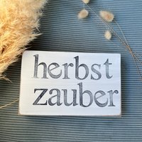 Holzschild Mit Spruch - Herbszauber-Herbstdeko Kleine Geschenkidee-Holzbild Spruchbild, Nachhaltig Dekorieren-Kleines Mitbringsel-Hyggelig Holzschild Mit Spruch - Herbszauber-Herbstdeko Kleine Geschenkidee-Holzbild Spruchbild, Nachhaltig Dekorieren-Kleines Mitbringsel-Hyggelig von Beachhouse70