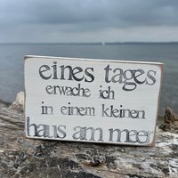 Holzschild Mit Spruch-Kleines Haus Am Meer-Einzigartige Geschenkidee-Meerliebe-Maritime Deko-Küstenliebe-Nachhaltige Deko-Einzigartig Unikat Holzschild Mit Spruch-Kleines Haus Am Meer-Einzigartige Geschenkidee-Meerliebe-Maritime Deko-Küstenliebe-Nachhaltige Deko-Einzigartig Unikat von Beachhouse70