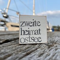 Holzschild Mit Spruch-Zweite Heimat Ostsee-Einzigartige Geschenkidee-Meerliebe-Maritime Deko-Nachhaltige Deko-Einzigartig Unikat von Beachhouse70