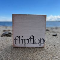 Mini Holzschild Mit Spruch - Flipflop Für Meerverliebte Textplatte Kleines Mitbringsel Wunderschöne Wanddekoidee-strand Meer Deko von Beachhouse70