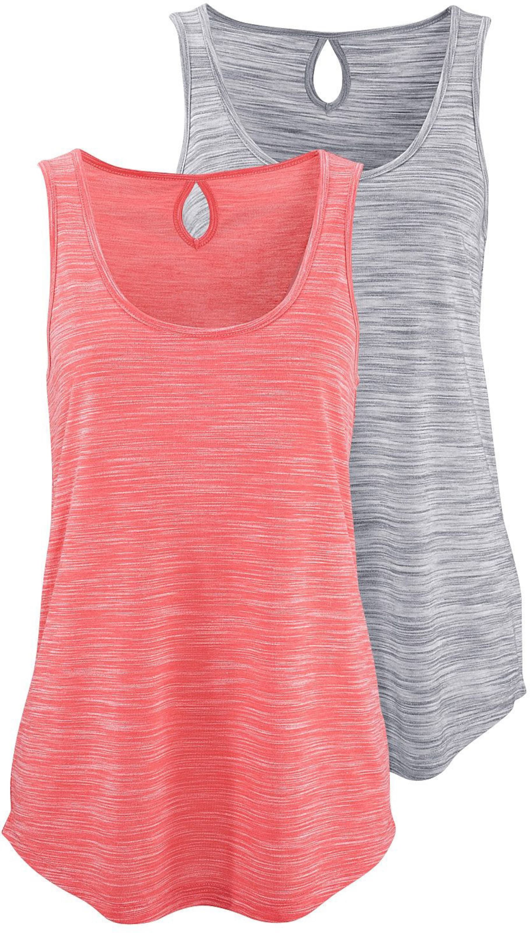 Tanktop in apricot-meliert, grau-meliert von Beachtime von Beachtime