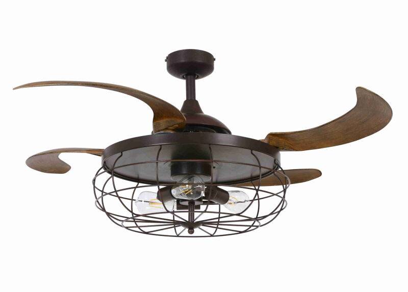 Deckenventilator Fanaway Industri ORB/Dark Koa von Beacon Lighting