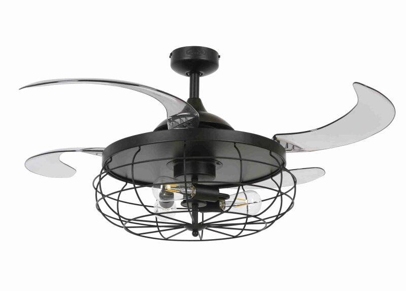 Deckenventilator Fanaway Industri Schwarz/Smoke von Beacon Lighting