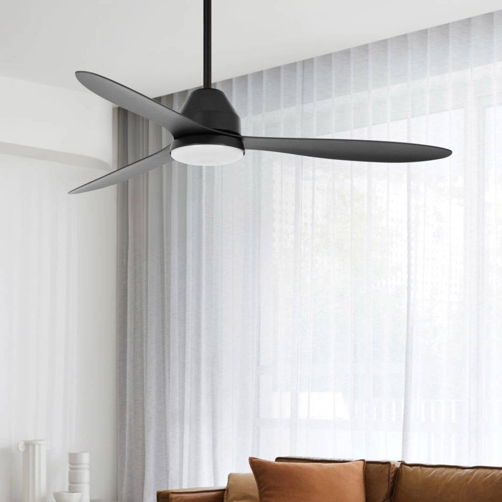 Beacon Deckenventilator mit Licht Whitehaven, schwarz, leise von Beacon Lighting