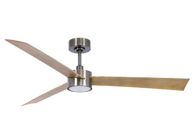 Lucci Air Deckenventilator Climate IV Nickel/Teak mit LED Beleuchtung von Beacon Lighting
