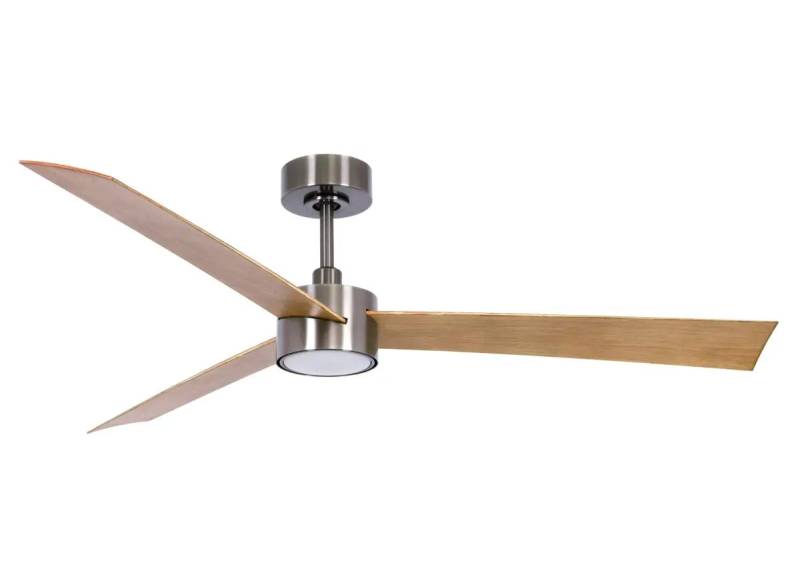 B-Ware Beacon Deckenventilator Ventilator Climate Iv Lampe Nickel Holz Remote ø132cm von Beacon