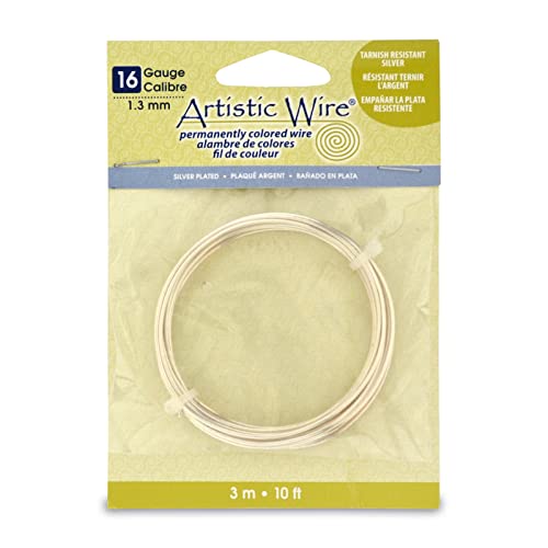 Beadalon Draht Artistic Wire-Non-Tarnish Silber – 16 Gauge, 10 ' von Beadalon