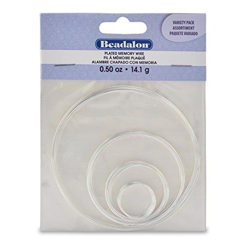 Beadalon Memory Wire Combo Pack .62Mm .5Oz-Silver-Plated - 15 Coils von Beadalon