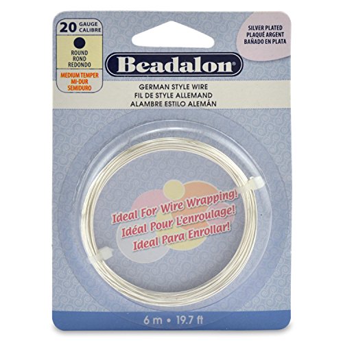 Silver German Style Round Wire 20 Gauge 19.7 Feet/Pkg 180B-020 von Beadalon