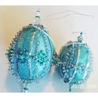 Handgemachte Perlen Weihnachtsverzierung, Bruchsicheres Mintgrünes Dekor Handgemachte Perlen Weihnachtsverzierung, Bruchsicheres Mintgrünes Dekor von BeadedMemoriesByPam