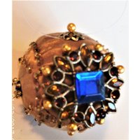 Handgemachte Hand Perlen Original Bruchsichere Kleine Runde Gold Und Blau Ornament Geschenk Handgemachte Hand Perlen Original Bruchsichere Kleine Runde Gold Und Blau Ornament Geschenk von BeadedMemoriesByPam