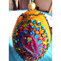 Handgemachte Perlen, Satinband, Paisley Design Handgemachte Perlen, Satinband, Paisley Design von BeadedMemoriesByPam