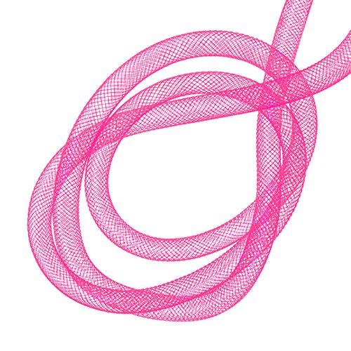 Nylon Mesh Tubing Crafts & Beads 8 mm Hot Pink – 3 Meter von Beads Jar