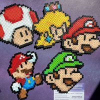 Paper Mario Magnete/Ornaments - Retro Videospiel Nerdy Geeky Home Decor von BeadsByEmily2015