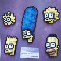 Simpsons Magnet Set - Homer Marge Lisa Bart Maggie Einzigartiges Lustiges Geschenk Cartoon Für Männer Frauen Jungen Mädchen von BeadsByEmily2015