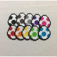 Yoshi Egg Magnete - Süße Nerdy Home Decor Geeky Pixel Art Retro Video Gamer Super Mario Fans von BeadsByEmily2015