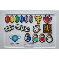 Zelda Kühlschrank Magnete/Ornamente - Rupees Potions Cucco Navi Hey Listen Videospiel Nerdy Geeky Pixel Art Wohnkultur von BeadsByEmily2015