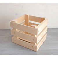 Kleine Holzkiste, Unfertige Holzlattenbox, Aufbewahrungsbox, Kiste Erstellen, Aufbewahrungsbehälter von BeadsCraftsGifts