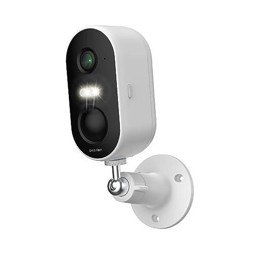 Beafon, Smart Home, Safer 2L, schwenkbare Überwachungskamera für den Außenbereich mit LED Licht, 3MP Super HD Kamera, IP65, weiß, Standby bis zu 6 Monate, Akku 5.200 mAh, kabellos von Beafon