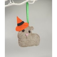 Handgemachte Filz Meerschweinchen, Hängende Dekoration, Zweig Baum, Halloween Baum Meerschweinchen Liebhaber Geschenk von BeagleandHareDesigns