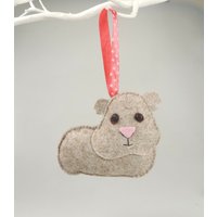 Handgemachte Filz Meerschweinchen, Hängende Dekoration, Zweig Baum, Weihnachtsbaum, Geschenk Für Meerschweinchen Liebhaber von BeagleandHareDesigns