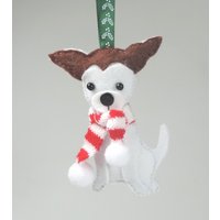 Jack Russell Hund, Handgemachte Filz Zweig Baum Dekoration, Postable Geschenkidee, Hundeliebhaber Geschenk, Hängende Dekoration von BeagleandHareDesigns