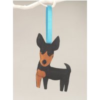 Zwergpinscher Hund, Stehender Handgemachte Filz Zweig Baum Hängende Dekoration, Geschenk, Pinscher Hundeliebhaber von BeagleandHareDesigns