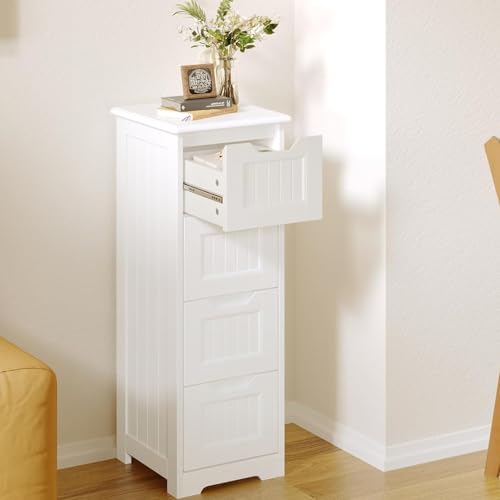 Bealife Badschrank Schubladenkommode Beistellschrank mit 4 Schubladen Geeignet für Badezimmer Schlafzimmer Küche Flur Weiß Bealife Badschrank Schubladenkommode Beistellschrank mit 4 Schubladen Geeignet für Badezimmer Schlafzimmer Küche Flur Weiß von Bealife
