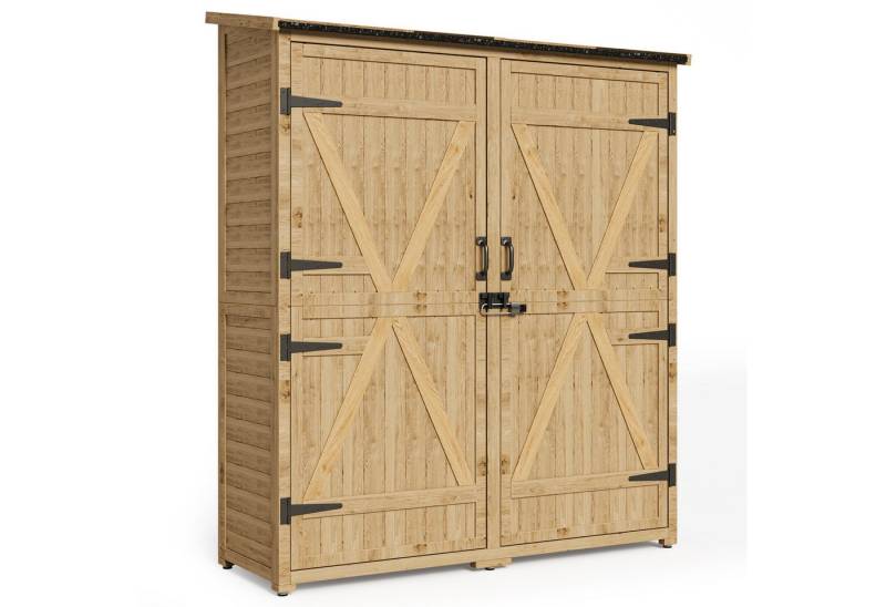 Bealife Gerätehaus Gartenschrank aus Holz, 140 x 50 x 162 cm von Bealife
