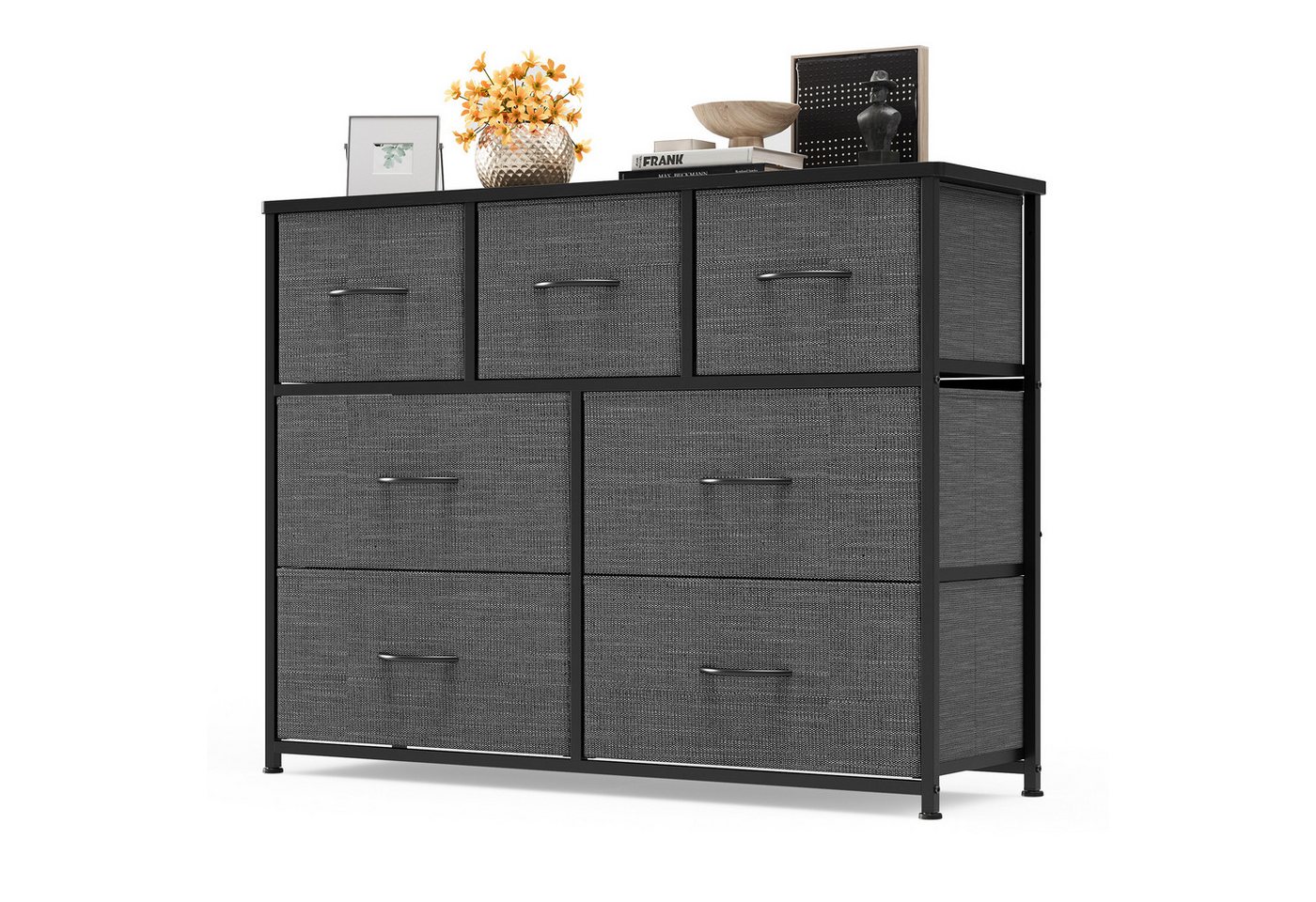 Bealife Kommode mit 7 Stoffschubladen, Metallrahmen,für Schlafzimmer Wohnzimmer Flur Bealife Kommode mit 7 Stoffschubladen, Metallrahmen,für Schlafzimmer Wohnzimmer Flur von Bealife
