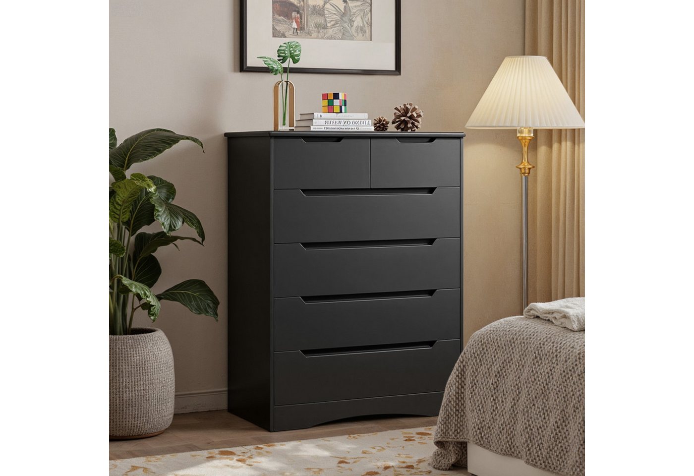 Bealife Kommode weiß, Kommode mit Schubladen, Schrank mit Schubladen, für Wohnzimmer von Bealife