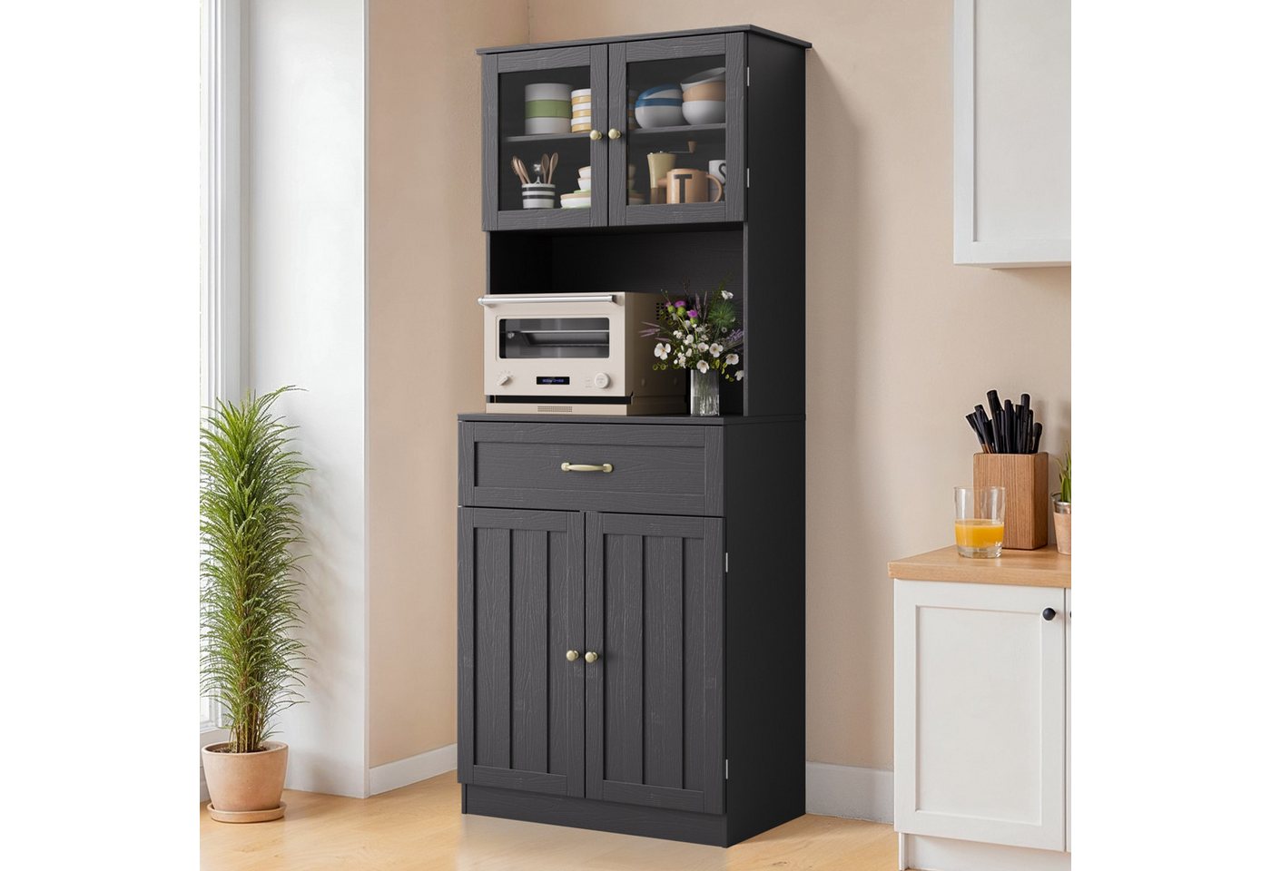 Bealife Sideboard Küchenschrank mit Arbeitsplatte und 2 Schubladen Bealife Sideboard Küchenschrank mit Arbeitsplatte und 2 Schubladen von Bealife