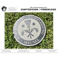 Zunftzeichen/Firmenlogo Vereinswappen Auf Schieferplatte Zunftzeichen/Firmenlogo Vereinswappen Auf Schieferplatte von BeamCut